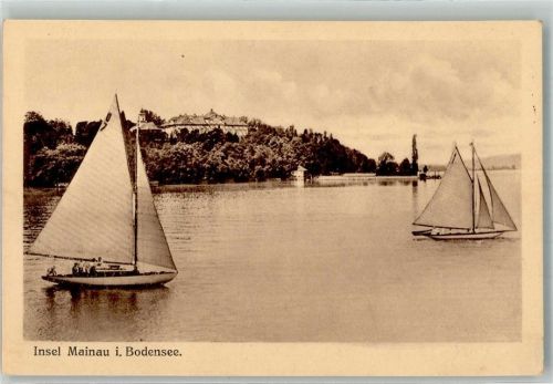 Segelboote vor d. Insel Mainau