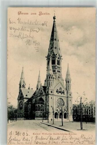 Charlottenburg 1903 Kaiser-Wilhelm-Gedächtniskirche