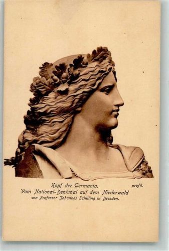 Rüdesheim Kopf der Germania National Denkmal Niederwald 1.5.1921