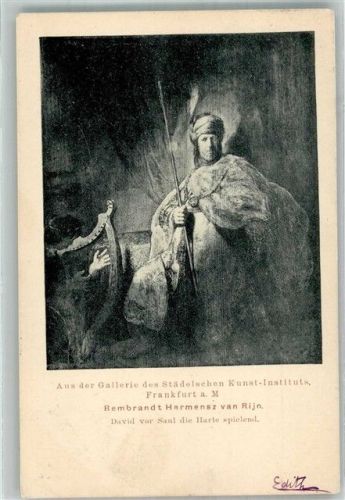 1905 sign. Rijn Rembrand Harmensz v. David v. Saul die Harfe spielend