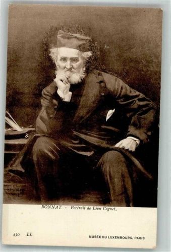 sign. Bonnat Leon Portrait de Leon Cogniet LL 430