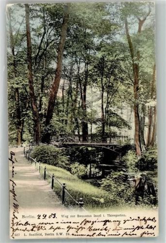 Tiergarten 1903 Brücke zur Rousseau-Insel