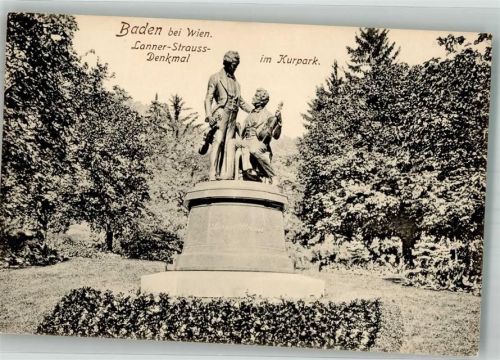 Baden Denkmal Lanner-Strauss im Kurpark