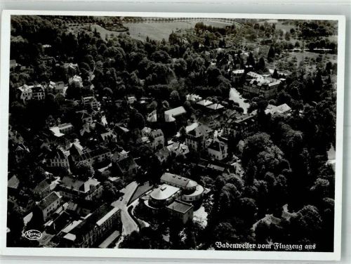 Badenweiler 1939 Fliegeraufnahme des Ortes mit dem Staatsbad Badenweiler