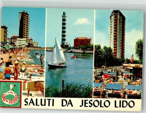 Venezia 1971 Leuchtturm Schwimmbad Gasthaus Jesolo Lido