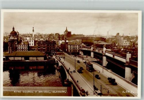 Glasgow King George V. Bridge LKW Straßenbahn Eisenbahn