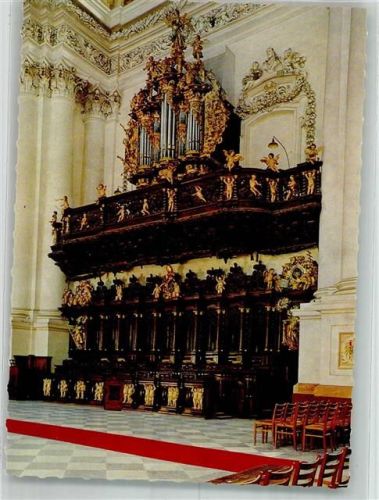 Sankt Florian Chorgestühl und Orgel in der Stiftskirche St. Florian Fotograf Kellner