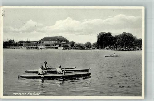 Hannover 1940 Faltboote auf dem Maschsee