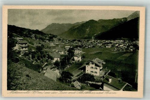 Mittenwald 1927 Panorama des Ortes mit Kirche St. Peter und Paul Fotograf Irl