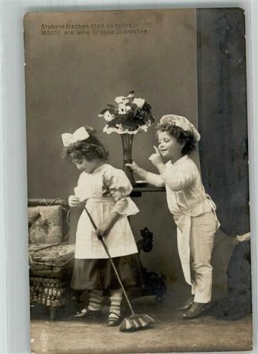 1910 Humor Stubenkätzchen statt zu tollen PFB 94