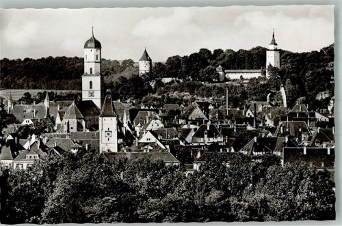 Biberach Panorama der Stadt mit St. Martin Kirche Weißer Turm und Gigelturm