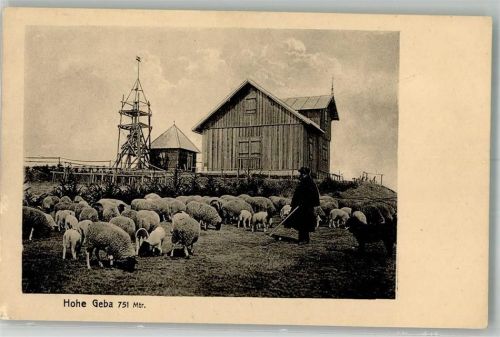 Helmershausen 1924 Hohe Geba Schafherde Hirte