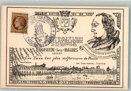 Enghien-les-Bains sign. David J. L. Philatelie Ausstellung 21.-22.9.1946