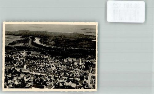 Günzburg 1938 Fliegeraufnahme des Ortes mit Frauenkirche Foto Original aus Archiv eines Ansichtskartenverlags