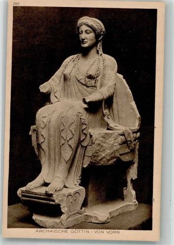 Skulptur einer Archaischen Göttin Staatliche Museen zu Berlin Verlag Julius Bard