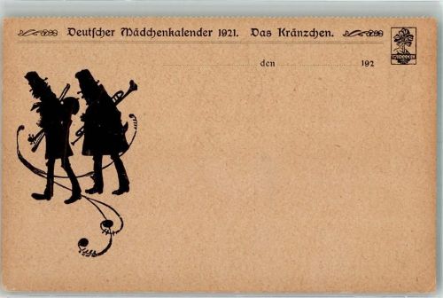 1921 Zwei Vagabunden mit Musikinstrumenten aus Deutscher Mädchenkalender Das Kränzchen