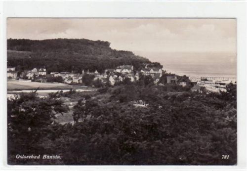 Seebad Bansin Ostseebad Bansin mit Totalansicht gelaufen 1939. Leichter Stempeldurchdruck, sonst gut erhalten.