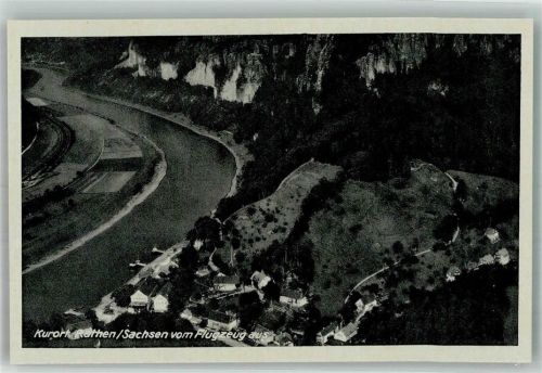 Rathen Kurort 1943 Fliegeraufnahme des Ortes