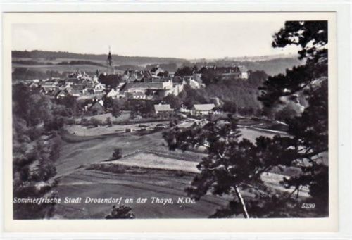 AK von der Sommerfrische Stadt Drosendorf an der Thaya. Gesamtansicht gelaufen am 29.07.1960. Leichter Bug unten links, sonst gut erhalten.