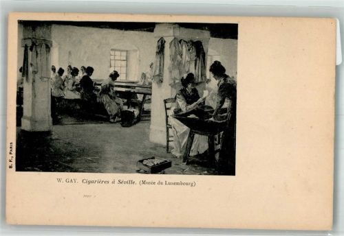 Sevilla Spanische Frauen in Tracht bei der Zigarrenherstellung im Musee du Luxembourg Paris