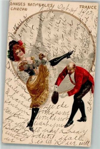 Paris 1902 Cancan Frau Nationaler Tanz