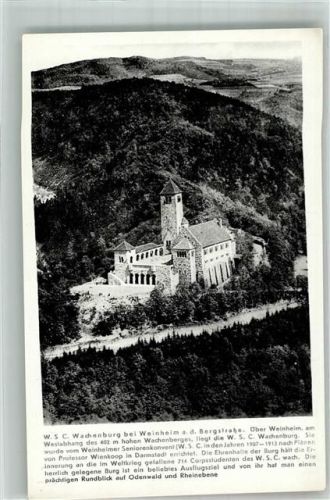 Weinheim Fliegeraufnahme Wachenburg