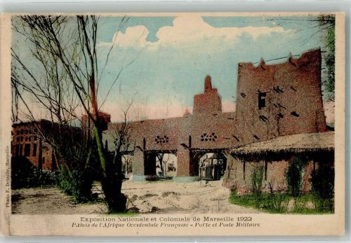 Marseille 1922 Französisch-Westafrika Tor und Militärposten Exposition Nationale et Coloniale Fotograf Detaille