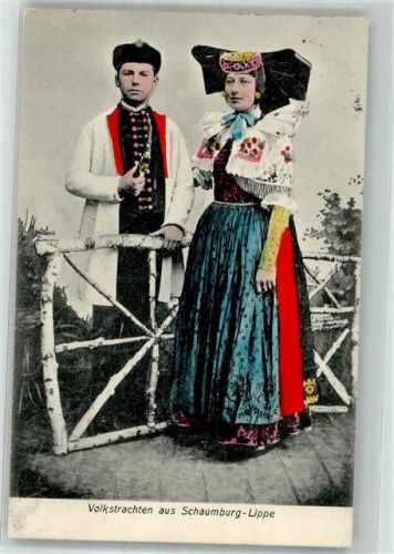 1907 Ein junges Paar in der landestypischen Volkstracht