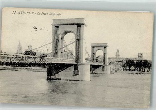 Avignon Le Pont Suspendu Brücke 1914