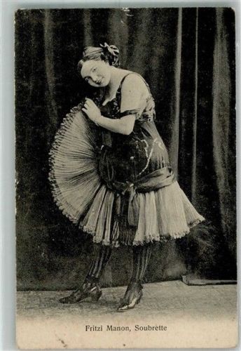 Portrait von der Soubrette Fritzi Manon Fotograf Karl Voye Reißnagelloch