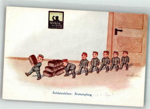 Soldatenleben Brotempfang WSBS No. 4973 1916 Hoffmann, Ad. Künstlerkarte