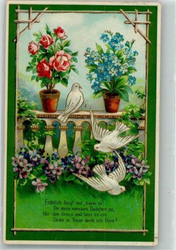1912 Spruch Blumen SB 828 H