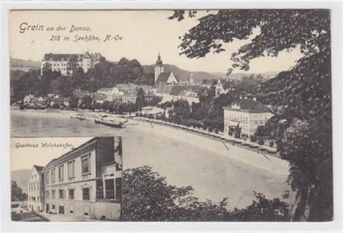 das Gasthaus Walchshofer gelaufen ca. 1911. leichte Eckabschürfungen, leicht fleckig, sonst gut erhalten. PLZ 4360.
