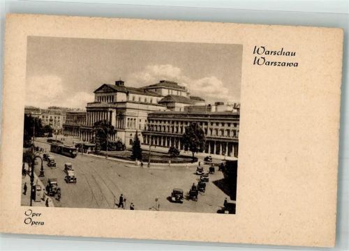 Warschau Auto Oper Straßenbahn