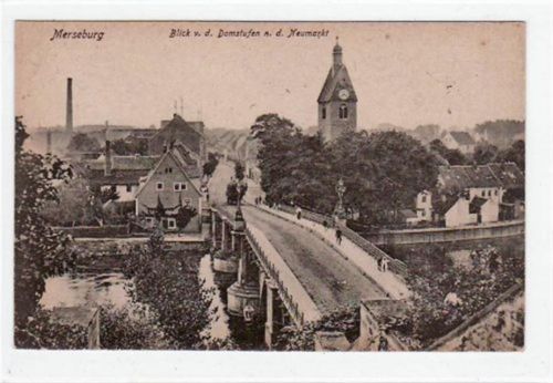 Merseburg Merseburg mit Blick v.d. Domstufe a.d. Neumarkt ungelaufen kleiner Knick unten links, sonst gut erhalten.