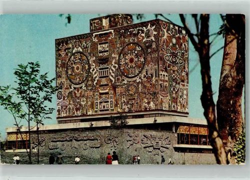 Mexiko City 1969 Universität Bibliothek Library Luftpost