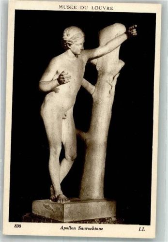 Paris Skulptur des Apollon Saurochtone im Musee du Louvre