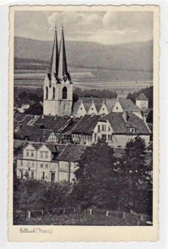 Elbrich mit Teilansicht und Kirche gelaufen von 1942 kleiner Knick oben rechts, sonst gut erhalten.