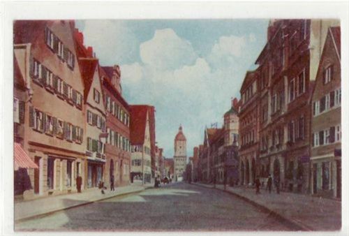 Dillingen a. D. mit Königstraße gelaufen von 1915. Leichter Stempeldurchdruck, sonst gut erhalten