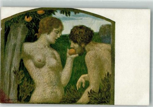 Erotik Der Apfel G. Hirth`s Verlag Jugend Postkarte Serie VII 3.