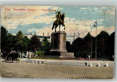 Riga 1913 Denkmal Peter I.
