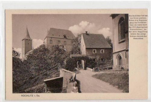 Rochlitz Rochlitz mit Schloß von Osten ungelaufen Top Erhaltung.