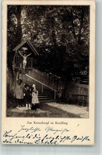 Krailling 1934 Flurkreuz am Kreuzlberg Fotograf Huber