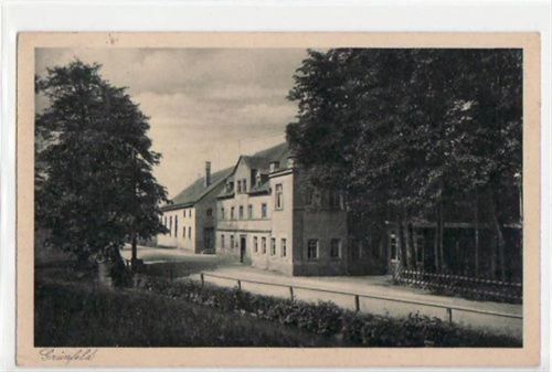 Waldenburg mit Gasthaus Grünfeld gelaufen von 1924. Gute Erhaltung.