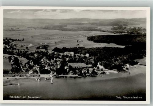 Schondorf 1936 Fliegeraufnahme des Ortes