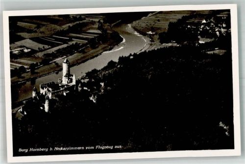 Neckarzimmern 1938 Fliegeraufnahme von Burg Hornberg