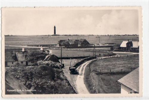 Kampen auf Sylt mit Leuchtturm gelaufen, 1936. Gute Erhaltung.