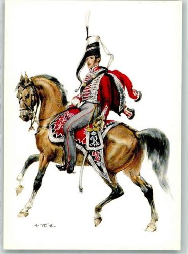 sign. Tritt W. Blüchersches Husaren Regiment Offizierr Königreich Preußen 1845