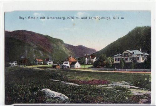 Bayrisch Gmain mit Untersberg und Lattengebirge ungelaufen Leicht stockfleckig, sonst gut erhalten