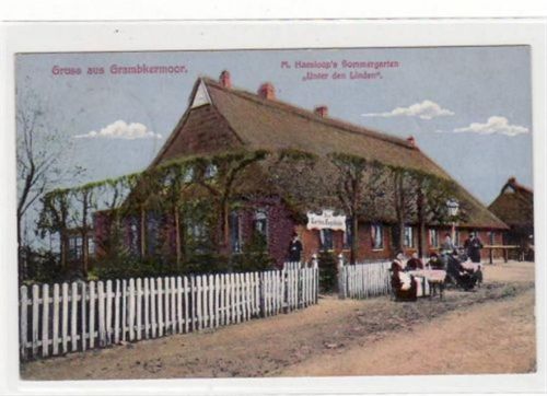Bremen Bremen Grambkermoor mit Haesloops Sommergarten " Unter den Linden " gelaufen, Marke entfernt. Leichter Stempeldurchdruck, sonst gut erhalten